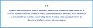 cita resumiendo la experiencia del formador en comunicación